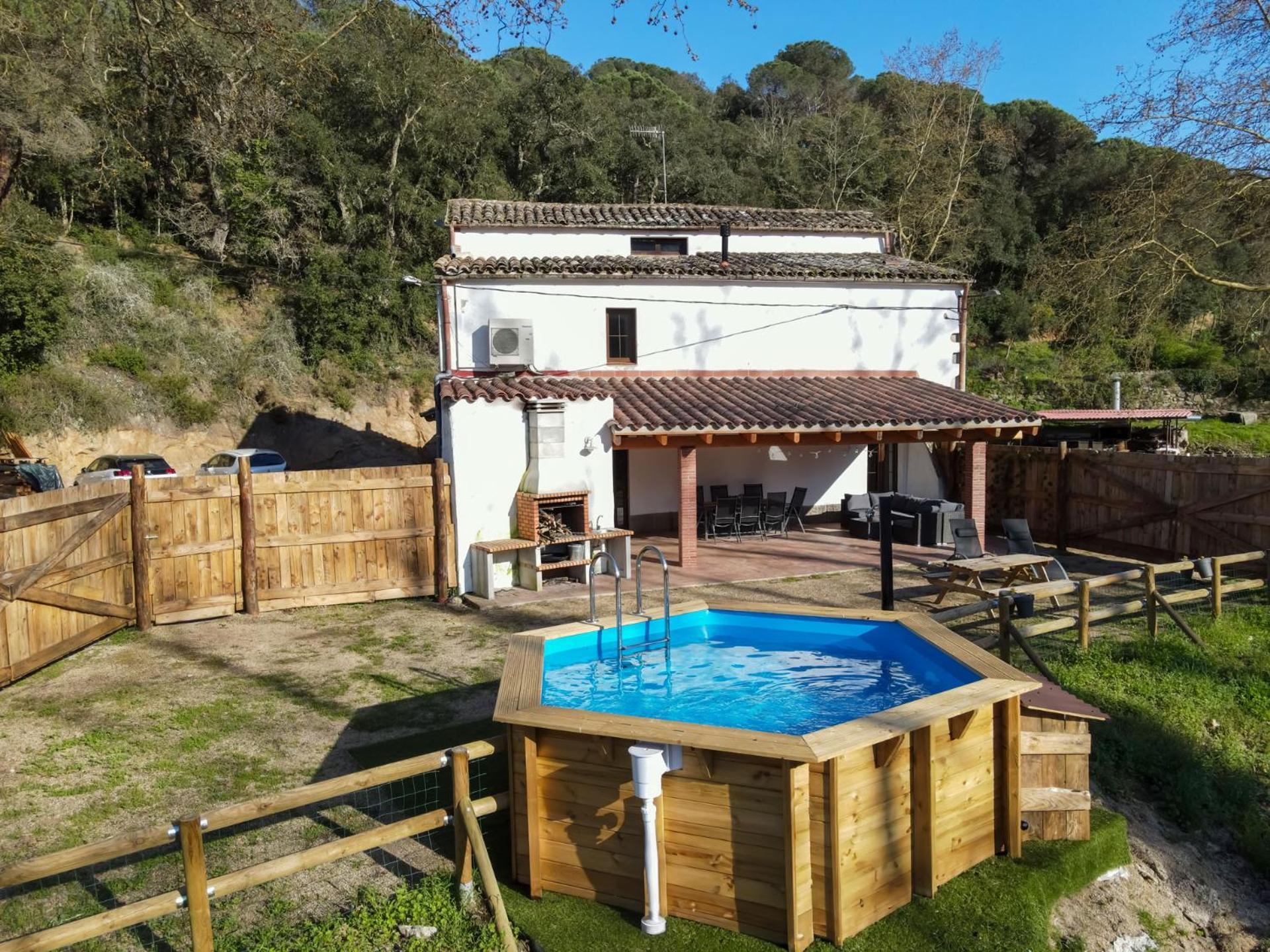 Casa Rural Can Ricos - El Mirador Del Montseny Vallgorguina Exteriör bild